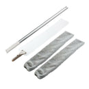 House Clean Helper Fur Hair Remove Brush Flexible Panel Long Handle w/ 2 Cover