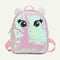 Eyes Print Small Backpacks Women Sequins Shoulder School Bags (Light Pink)