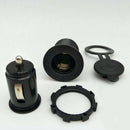 1x Black Dual USB Car Charger Cigarette Lighter Socket Power Adapter Accessories
