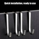 Drilling Free Kitchen Bathroom Office Stainless Steel Home S Shaped Hook Bedroom