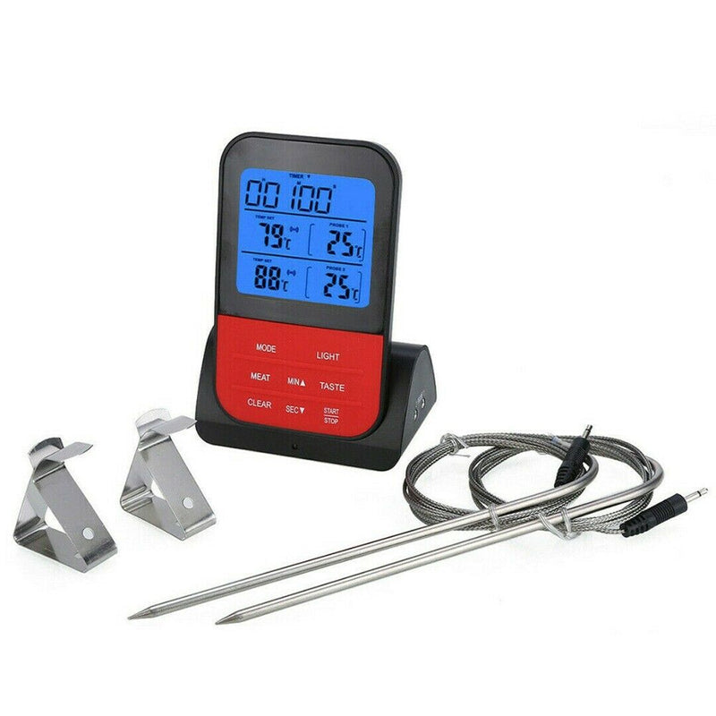 Wireless Digital Thermometer Remote Probe with Hook Cooking BBQ Meat Oven Food b