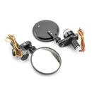 7/8 Inch Motorcycle LED Turn Signal Handlebar End Mirrors Motorcycle Rearvi
