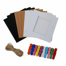 Chic 10 Pcs Paper Photo Film Frame Wall Picture Album DIY Hanging + Rope Ca U7B2
