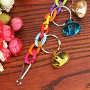 Pet Bird Bell Acrylic Toys Chew Parrot Ringer Hanging Swing Cage Cockatiel