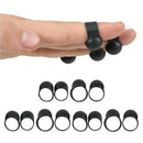 12x Steel Tongue Drum Finger Picks Black Finger Sleeves Handpan Percussion
