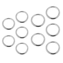 10x Stainless Steel Rings Stainless Steel O  Polished Stainless