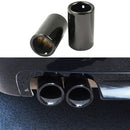 2Pcs Black Stainless Steel Exhaust Muffler Pipe Tips Fit for BWM 3 ,5 Serie