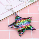 Colorful Sequins Keychain Star Shining Girl Backpack Jewelry (Multicolor) A