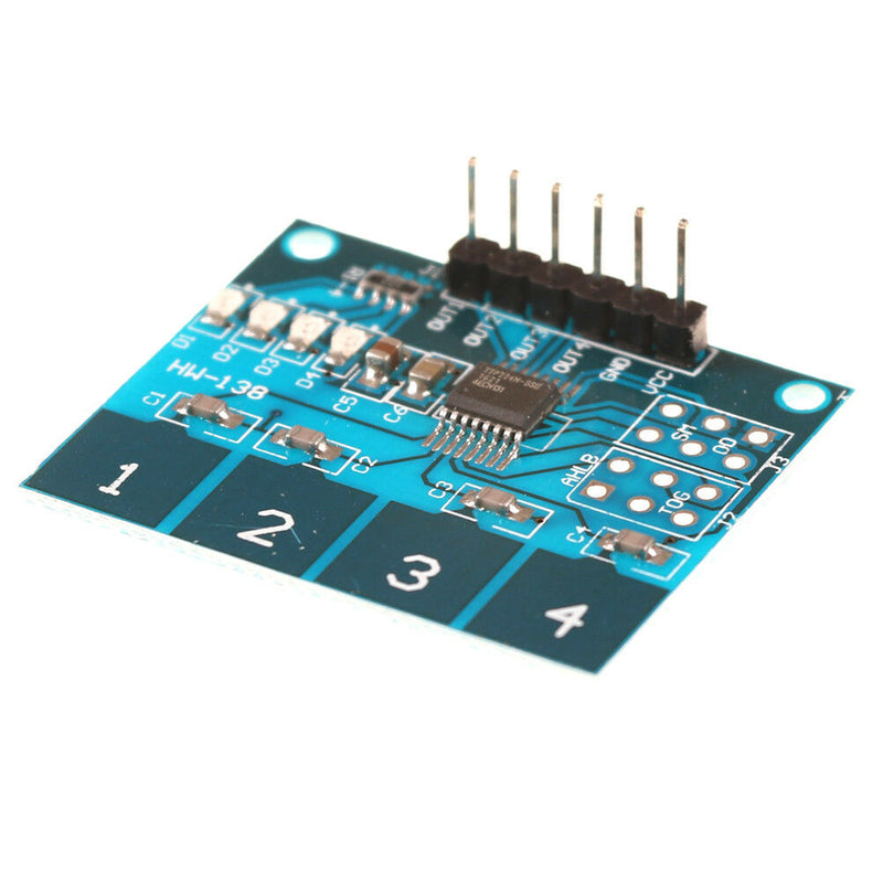 TTP224 4- Channel Digital Touch Sensor Module Capacitive Touch Switch Button  Kw