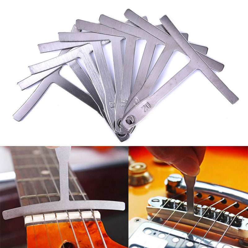Set of 9 Luthier tools Understring radius gauge for guitar and bass setup A Bj