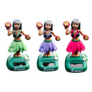 3Pcs HAWAII LUAU PARTY GIRL SOLAR POWER HEAD BOBBING CAR DASHBOARD DECOR HOME