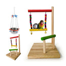 Set Of 2/2pcs Parrots Wooden Perch W/ Cage Water