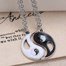 Yin Yang Pendant Necklace Chain Couple Friend Friendship Jewelry Gift 2PCS ME