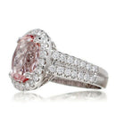 Pink Crystal Diamond Egg Ring Women's Engagement Ring, No. 9