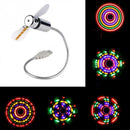 Flexible LED Mini Power USB Fan Gooseneck For CarHome Office PC Notebook