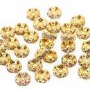 100pcs Multi Rondelle Brass Rhinestone Bracelet Spacer Beads sgs IYZ