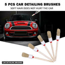 5pc Set Auto Detailing Brush Kit Wildschwein Haar Fahrzeug Auto Innenraum RWM