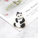3Pcs/Set Enamel Cartoon Panda Animal Lapel Collar Pin Corsage Brooch Jewelry