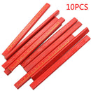 10Pcs Carpenters Pencils Black Lead For Woodworking Black Thick Core Flattened