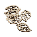 30pcs 29x40mm Leaves MDF Wooden Shape Craft Scrapbooking Wood Craft Arts DIY