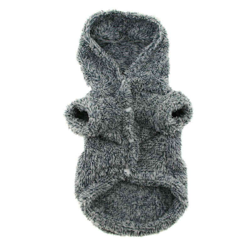 Coral Fleece Teddy Clothes Sloth Bear Dress up Costume Dog Hoodie Blue