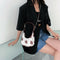 Flower Pattern PU Leather Shoulder Bag Women Chain Hobos Tote Handbag (L)