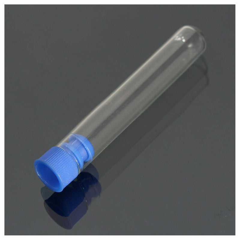 Lots 10pcs Plastic Test Tubes Rimless Pyrex & Push Caps Lab Clear 12*75mm