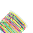 45m/lot 0.8mm Rainbow Tassel Cord DIY Bracelet Necklace Line Waxed Thread LJ
