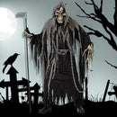 Mens Zombie Ghost Face Halloween Scream Scary Fancy CostumeRobe