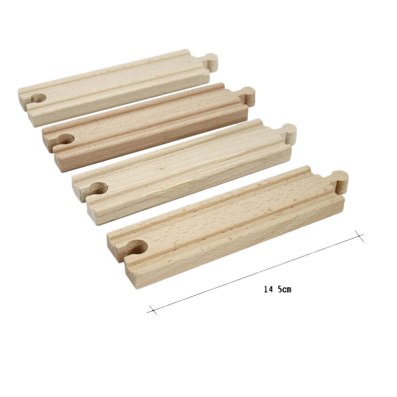 Wooden Train Straight Track Railway Accessorie Compatible All Major Brandsd`3C