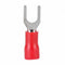 100pcs Red Insulated Spade Fork Connector Electrical Crimp Wire Terminals