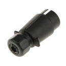 7 Way Round Trailer Connector Plug Light Adapter Plug Boat RV Black