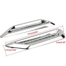 2Pcs Plastic Chrome Car SUV Air Flow Fender Side Vent Decor Stickers Accessory