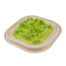 Pet Dog Cat Slow Bowl Feeder Feeding Dish Anti-Choking Bone type Green