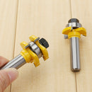 Hard Alloy Tongue and Groove Router Bit Set 1/4 x 1/4 - 1/2 Shank Woodwork Tools