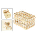 Crystal Jewelry Box with Lid Beads Keepsake Storage Case Holder Dresser Gift