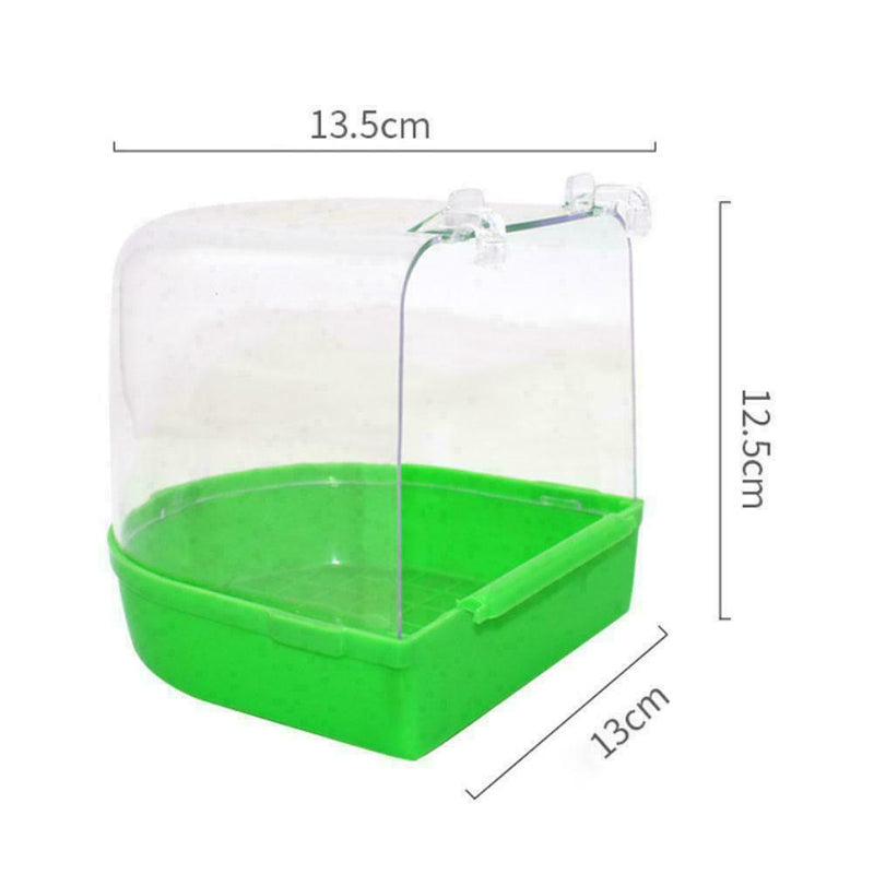Clean Parrot Bird Bathtub Box Bird Bath Shower Standing Wash New Cage Box P1O0