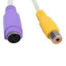 15-Pin Sub-D VGA SVGA to TV RCA S-Video S Video Cable Adapter Converter MO