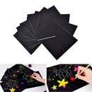 10Sheets Rainbow Colourful Stencil Art Craft Engraving Paper With Pen V3