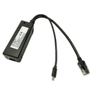 1x Power Over Ethernet 48V To 5V 2A Active POE Splitter Micro USB Adapter Cable