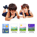 12Pcs Puzzle Early Learning Card English Word Flash Card Baby Training Card