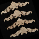 retro chinese wood flower carved applique furniture corner frame moulding b