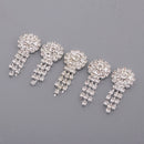 5 Pieces Flower Rhinestone Crystal Flatback Buttons for Sewing Wedding Phone