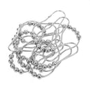 Luxury Metal Shower Curtain Rings with Easy Glide Rollers