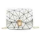 Geometric Irregular Print Shoulder Handbags Women PU Leather Crossbody Bags