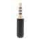2PCS 3.5mm 1/8" Jack 4 Pole Stereo Audio Male Plug + Female Jack Soldering Black
