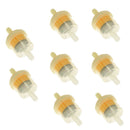 8pcs Universal Motorcycle Mini Inline Fuel Gas Petrol Filters Engine Plastic