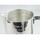 Stainless Coffee Frothing Milk Latte Jug with Scale + Frothing Thermometer