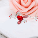 Pretty Rhinestone Crystal Red Frog Brooch Pins Animal Jewelry