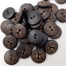 50 Pieces Round Flower Wooden Buttons 2 Holes Sewing Buttons for Craft DIY